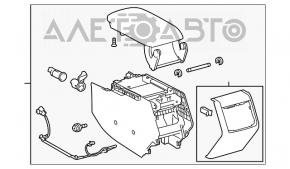 Консоль центральная подлокотник Toyota Avalon 13-18 кожа черн