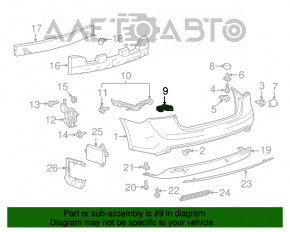 Suportul pentru bara spate stânga mică Toyota Avalon 13-18