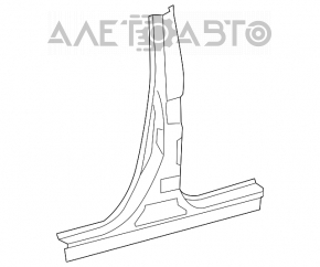 Стойка кузова центральная правая Toyota Avalon 13-18 белый 070