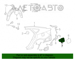 Лючок бензобака Toyota Avalon 13-18