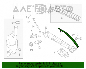 Frânghie de ștergător dreapta Toyota Avalon 13-18