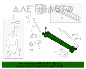 Трапеция дворников очистителя с мотором Toyota Avalon 13-18