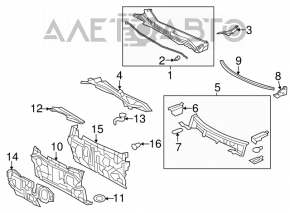 Garnitura ștergătoarelor de parbriz stânga Toyota Avalon 13-18