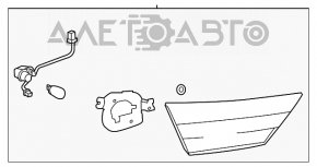 Lampa interioară pentru capacul portbagajului dreapta Toyota Avalon 13-15