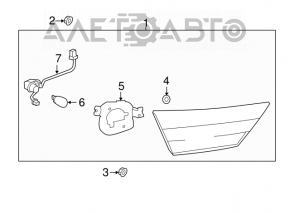 Lampa interioară pentru capacul portbagajului dreapta Toyota Avalon 13-15