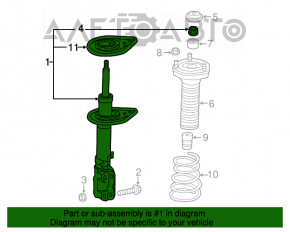 Suportul complet al amortizorului spate dreapta pentru Toyota Avalon 13-18 3.5