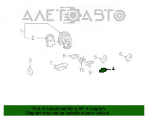 Senzație de siguranță a airbag-ului, ușa dreapta Toyota Avalon 13-18