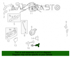 Buclele ușii din spate stânga jos pentru Honda Insight 19-22