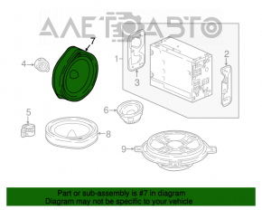 Динамик дверной передний левый Honda Accord 18-22 тип 1