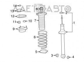 Suport amortizor spate dreapta Lexus LS460 07-12 nou original OEM