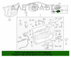 Controlul geamului electric din față, stânga, Cadillac ATS 13- negru.