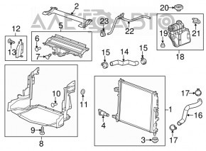 Deflector radiator stânga Cadillac CTS 14-