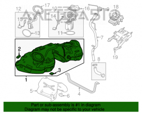 Rezervorul de combustibil Cadillac ATS 13-