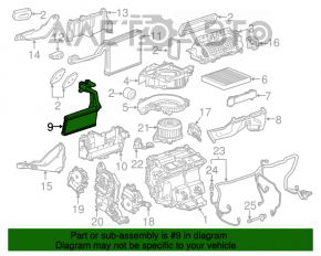 Radiatorul încălzitorului pentru încălzirea Chevrolet Camaro 16-