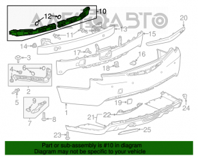 Suportul central al barei spate Cadillac ATS 13- complet, format din 2 piese