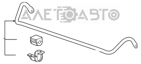 Stabilizatorul frontal Cadillac ATS 13- rwd 23,5mm