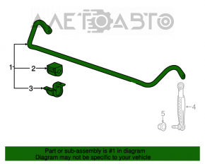 Stabilizatorul frontal Cadillac ATS 13- rwd 23,5mm