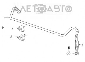 Stabilizatorul frontal Cadillac ATS 13- rwd 23,5mm