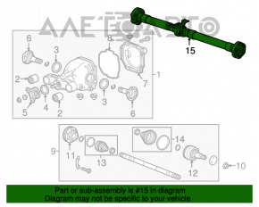 Arborele cardanic pentru Cadillac ATS 13- rwd