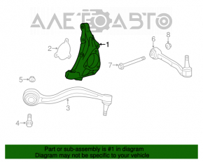 Capacul frontal stânga Cadillac CTS 14- rwd