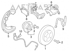 Suportul frontal stânga Cadillac ATS 13- 1 piston.