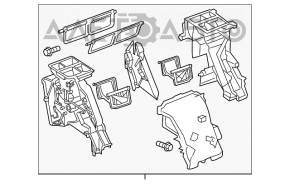 Корпус голый вентилятор, правая часть Chevrolet Volt 11-15