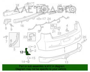 Suportul buzei barei spate dreapta pentru Chevrolet Volt 11-15