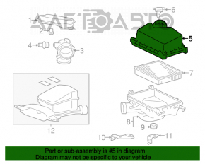 Corpul filtrului de aer Toyota Camry v55 15-17 hibrid SUA