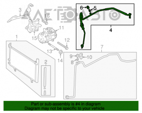 Трубка кондиционера компрессор-печка Toyota Camry v50 12-14 hybrid usa