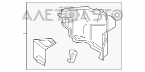 Capacul arcului drept Toyota Camry v55 15-17 hibrid SUA negru lipsește