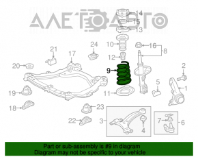 Arcul de suspensie frontal stânga Toyota Camry v55 15-17 SUA SE XSE rigiditate albă roz