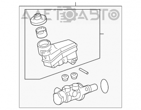 Cilindrul principal de frână Toyota Camry v55 15-17 hibrid SUA complet cu ABS