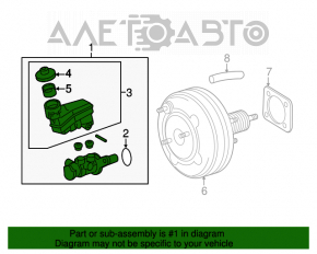 Главный тормозной цилиндр Toyota Camry v55 15-17 hybrid usa в сборе с ABS