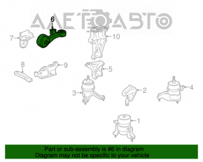 Pernele superioare ale motorului Toyota Camry v50 12-14 hibrid SUA, noi, originale OEM