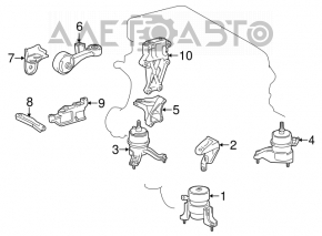 Suport superior de motor pentru Toyota Avalon 13-18 2.5 hibrid, nou, original OEM.