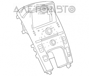 Panoul de control al display-ului Chevrolet Volt 11-15 alb fără încălzire tip 1 zgârieturi, ciobituri.