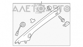 Capacul stâlpului frontal stâng Chevrolet Volt 11-15 gri pentru claxon.