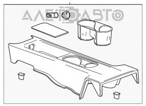 Консоль задняя Chevrolet Volt 11-12 черная