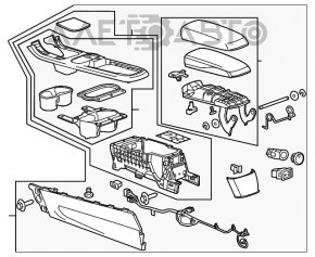 Консоль центральная подлокотник Chevrolet Volt 11-15 кожа черн, царапины