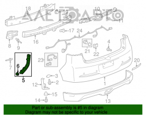 Крепление заднего бампера левое Chevrolet Volt 11-15 нет фрагмента