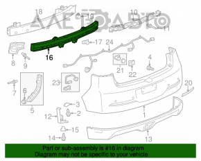 Absorbantul de bara spate pentru Chevrolet Volt 11-15