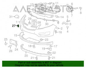 Capacul carligului de tractare al bara fata Chevrolet Volt 11-15 nou TW neoriginal