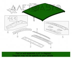 Acoperiș metalic pentru Chevrolet Volt 11-15 pe caroserie