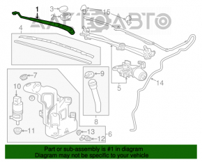 Frânghie stânga a ștergătorului pentru Chevrolet Volt 11-15