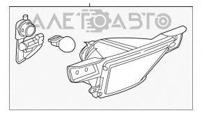 Lampa de mers înapoi pentru Chevrolet Volt 11-15 în bara de protecție, zgârieturi, cip spart