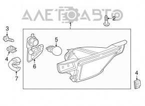 Lampa de mers înapoi pentru Chevrolet Volt 11-15 în bara de protecție, zgârieturi, cip spart