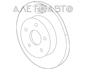 Placă de frână spate dreapta Chevrolet Volt 11-15 290/12mm