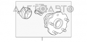 Rulmentul roții din spate dreapta pentru Toyota Rav4 13-18 AWD, nou, neoriginal, marca GSP.