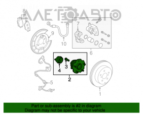 Rulmentul roții din spate dreapta pentru Toyota Rav4 13-18 AWD