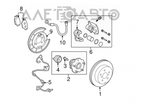 Rulmentul roții din spate dreapta pentru Toyota Rav4 13-18 AWD